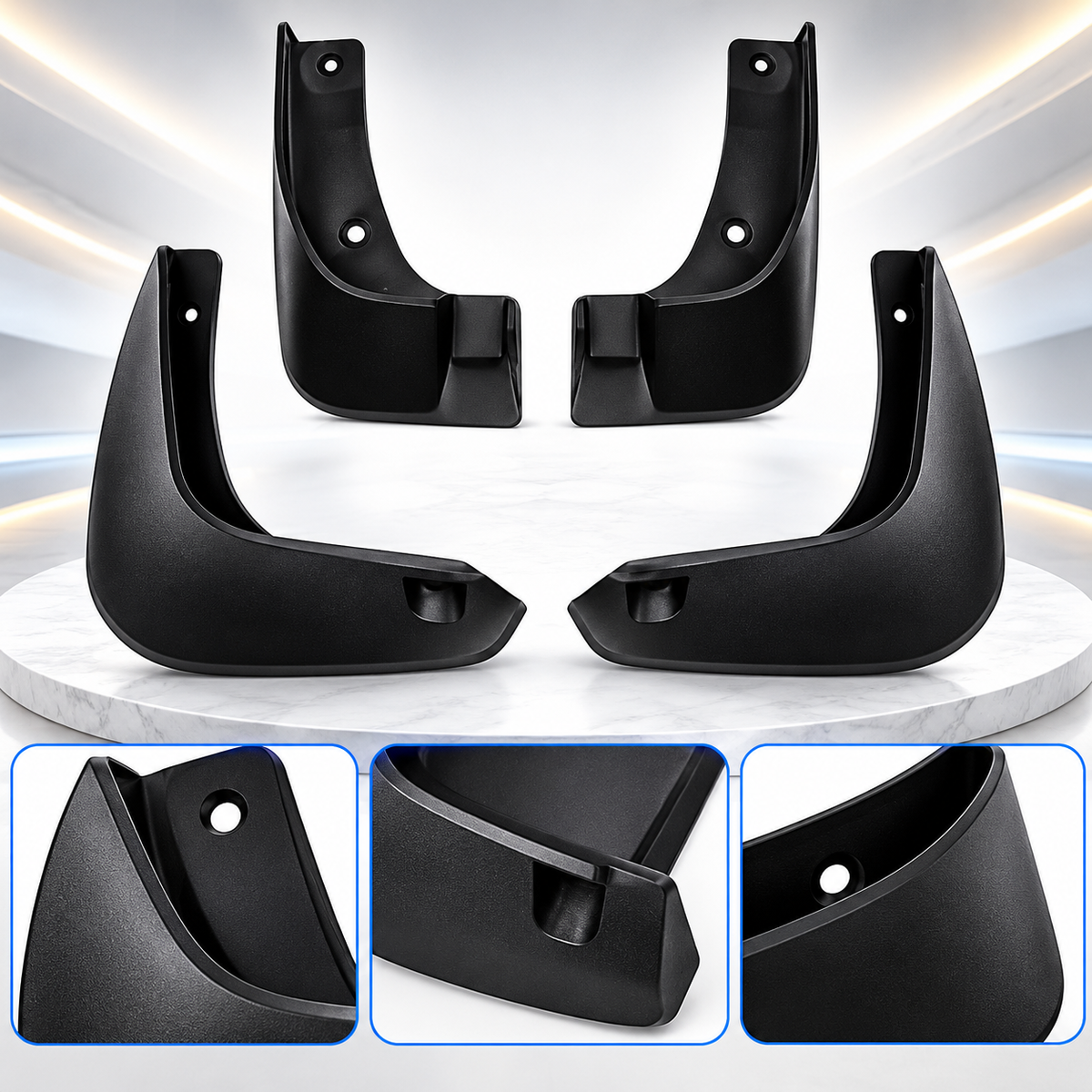 Suzuki Cultus 2017-2026 4pcs Black Mud Flaps