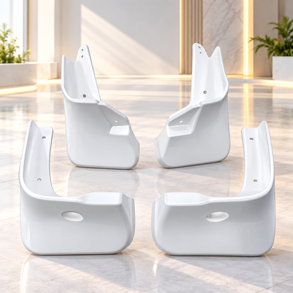Toyota Yaris 2018-2024 White Mud Flaps