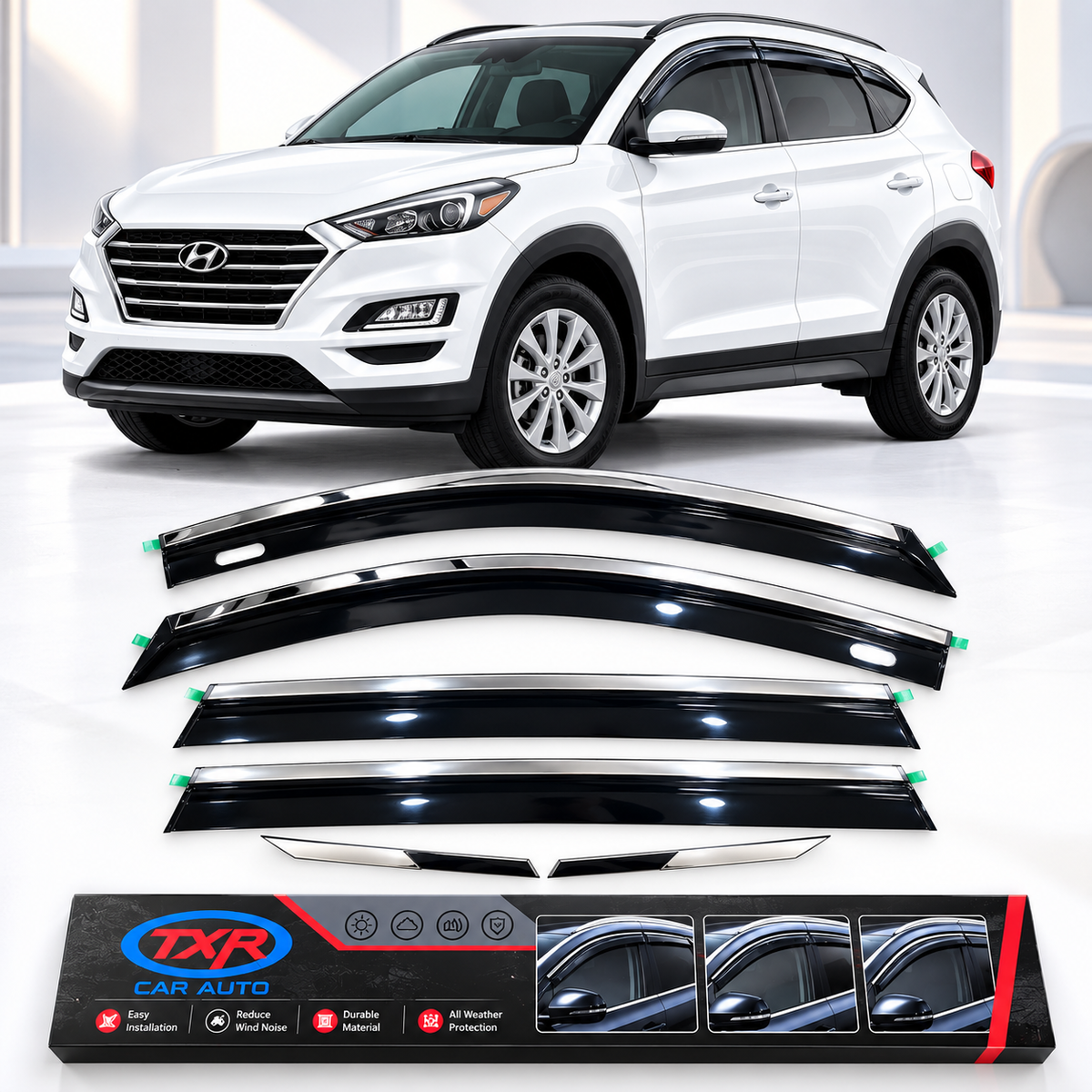 Hyundai Tucson 2018-2024 TXR Air Press Sun Visor With Chrome