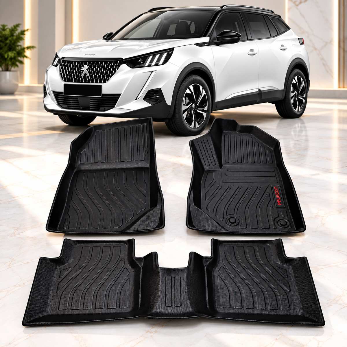 TPE Floor Mats for Peugeot 2008 – Anti-Slip, Waterproof & Easy to Clean - Car Matts Interior