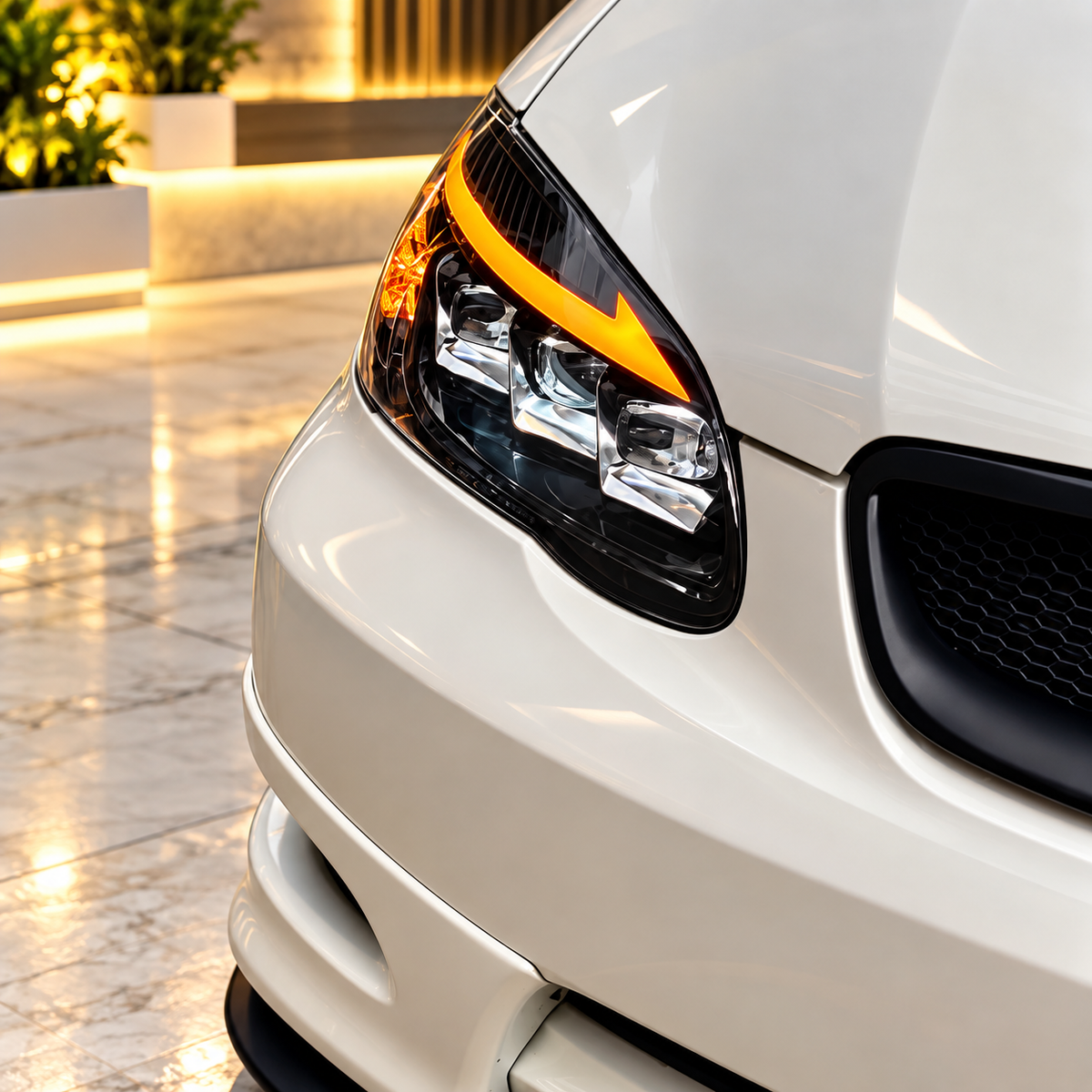 Toyota Corolla 2003-2007 Nike Style Head Lights 3 Projecters - Head Lamps Nike