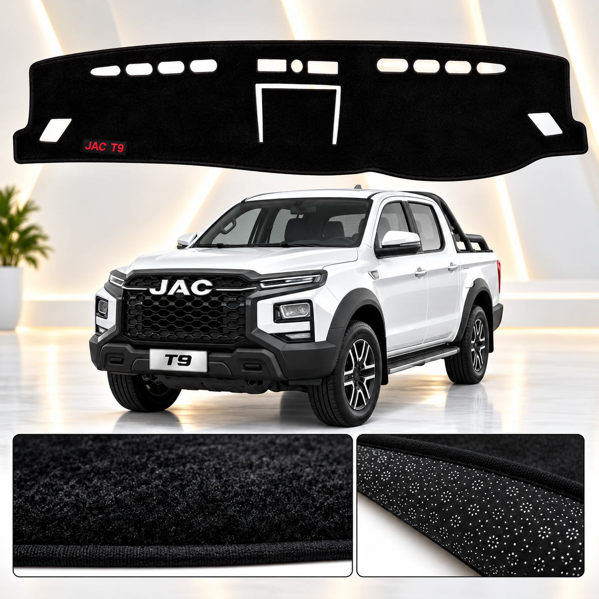 Jac T9 Hunter Dashboard Mat Velvet Non-Slip Dash Cover – Custom Fit Sun Protection