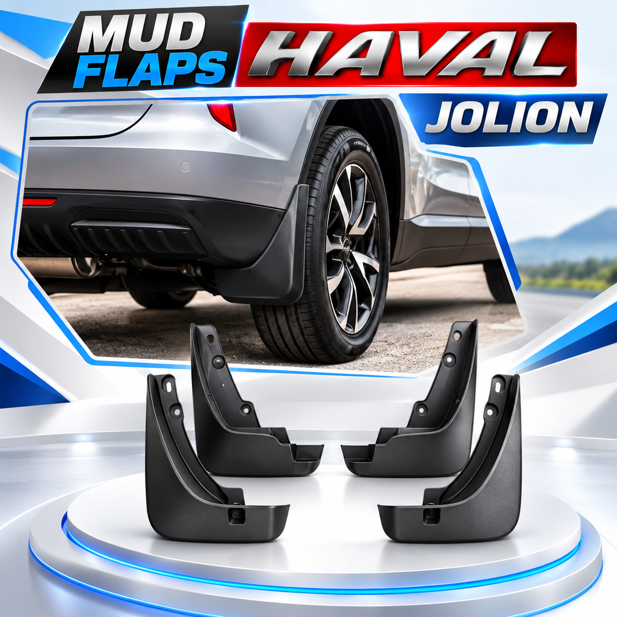 Haval Jolion 4pcs Black Mud Flaps