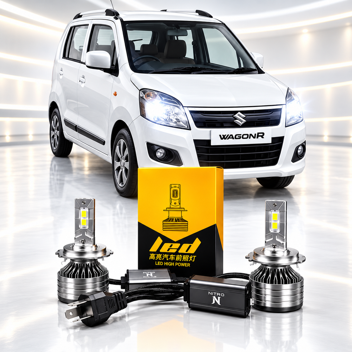 Nitro 1000W LED Headlight Led H4 Ultra Bright Car Lighting Upgrade