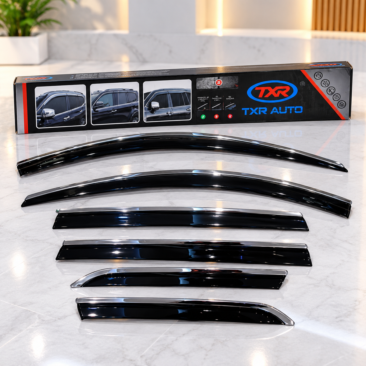 Hyundai Santa Fe 2019-2025 TXR Air Press Sun Visor With Chrome