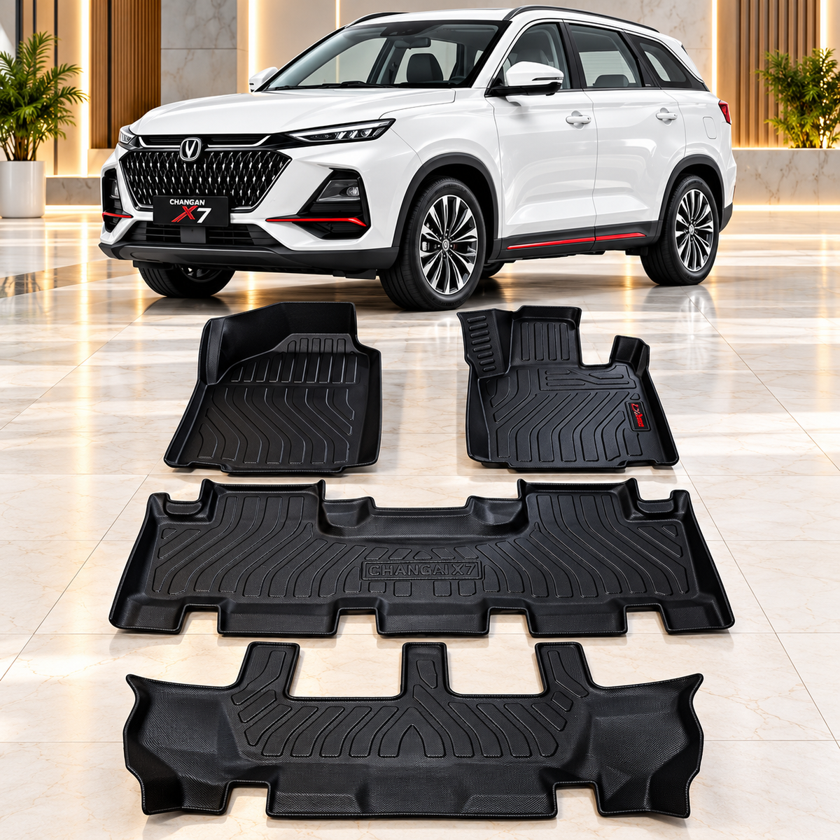 TPE Floor Mats for Oshan X7 – Anti-Slip, Waterproof & Easy to Clean - Car Matts Interior