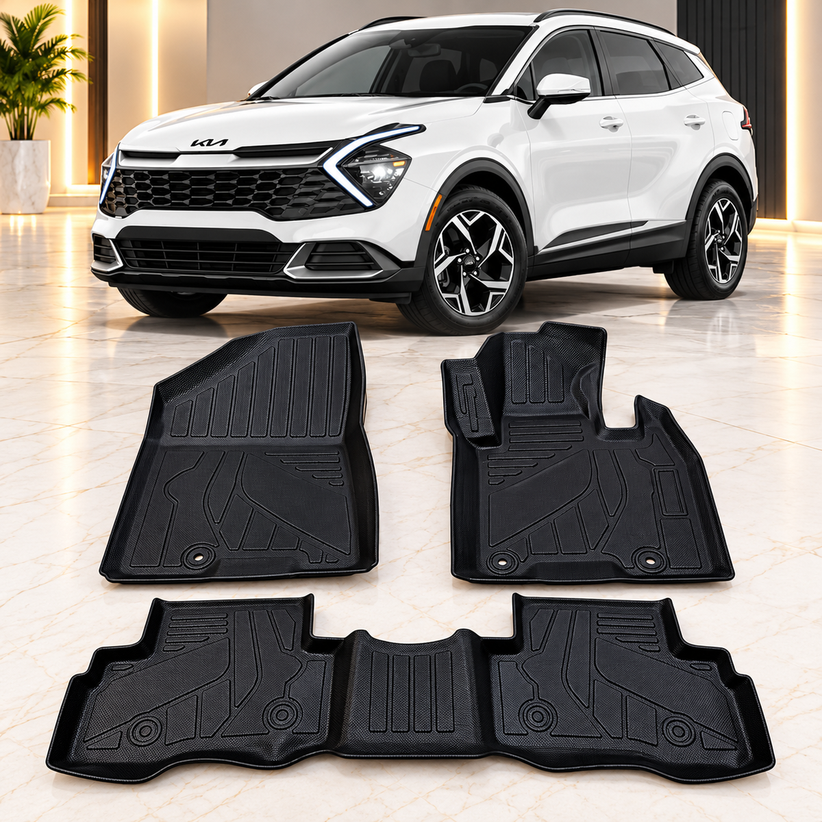 TPE Floor Mats for Kia Sportage L 2025-2026 – Anti-Slip, Waterproof & Easy to Clean - Car Matts Interior