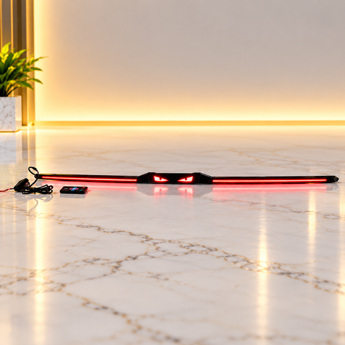 Universal Car Spoiler LED Brake Light Strip 3 Pcs, Devil’s Eye