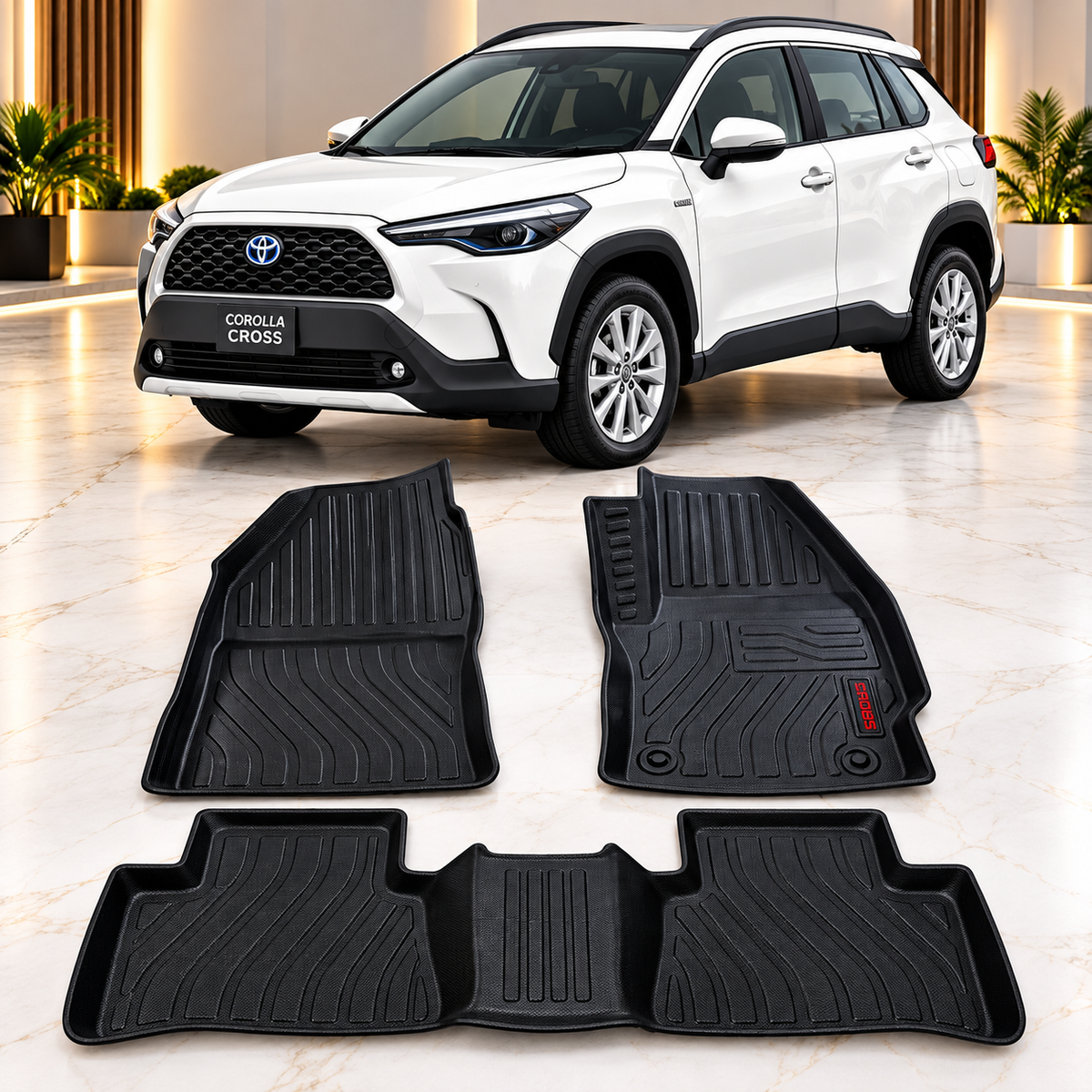 TPE Floor Mats for Toyota Corolla Cross – Anti-Slip, Waterproof & Easy to Clean*