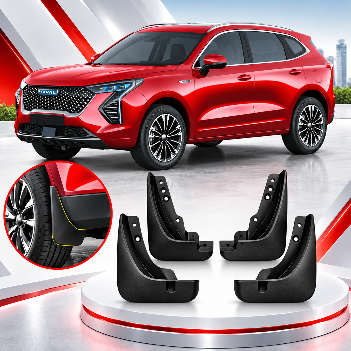 Haval Jolion 4pcs Black Mud Flaps