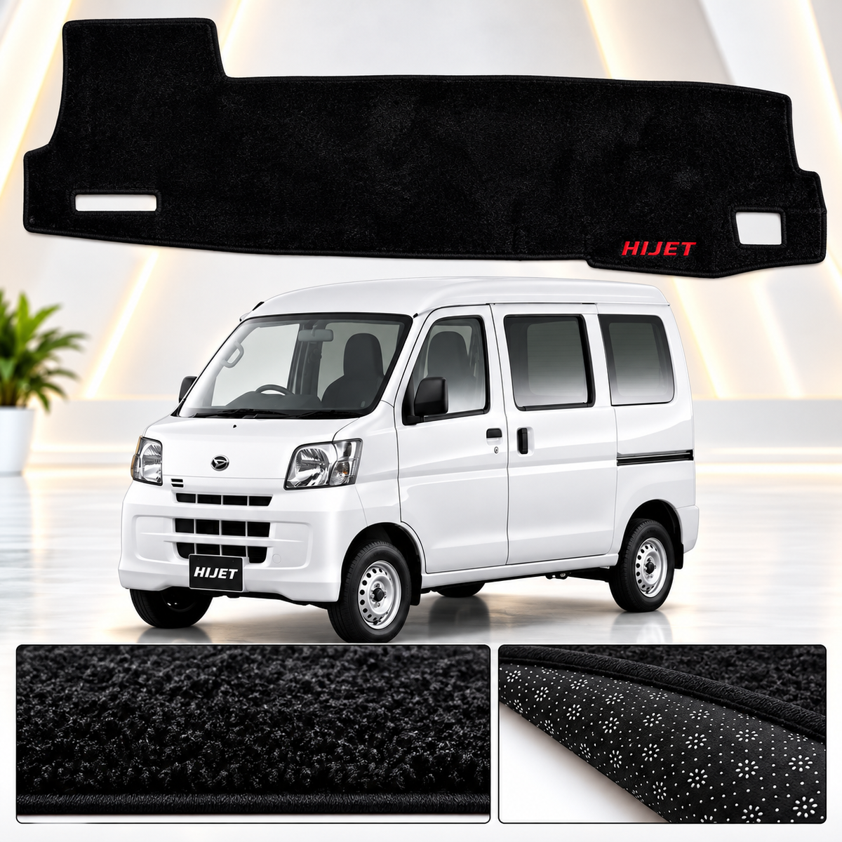 Hijet 2018 Dashboard Mat Velvet Non-Slip Dash Cover – Custom Fit Sun Protection