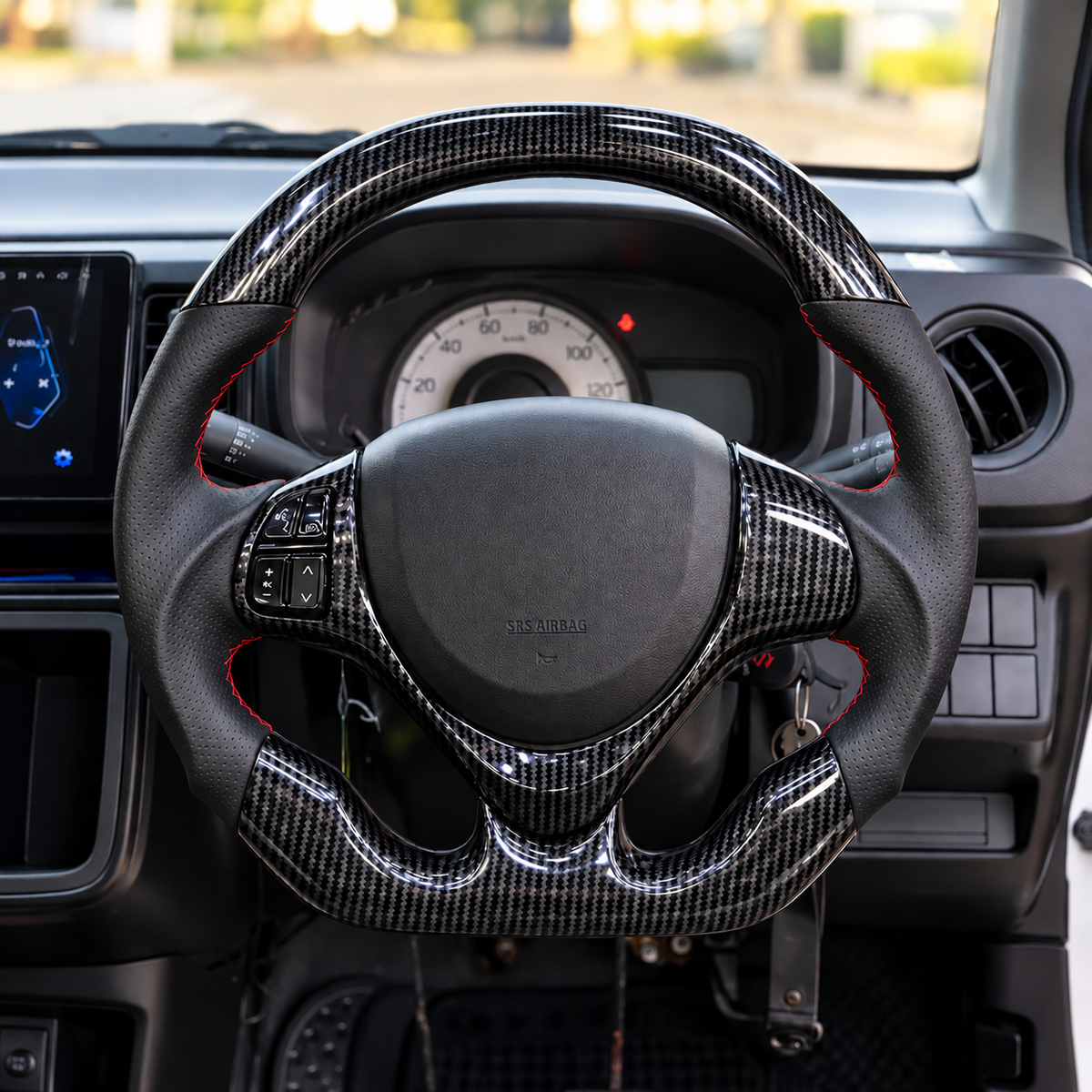 Suzuki Alto 2018-2026 Multimedia Carbon Steering Buttons With Reel