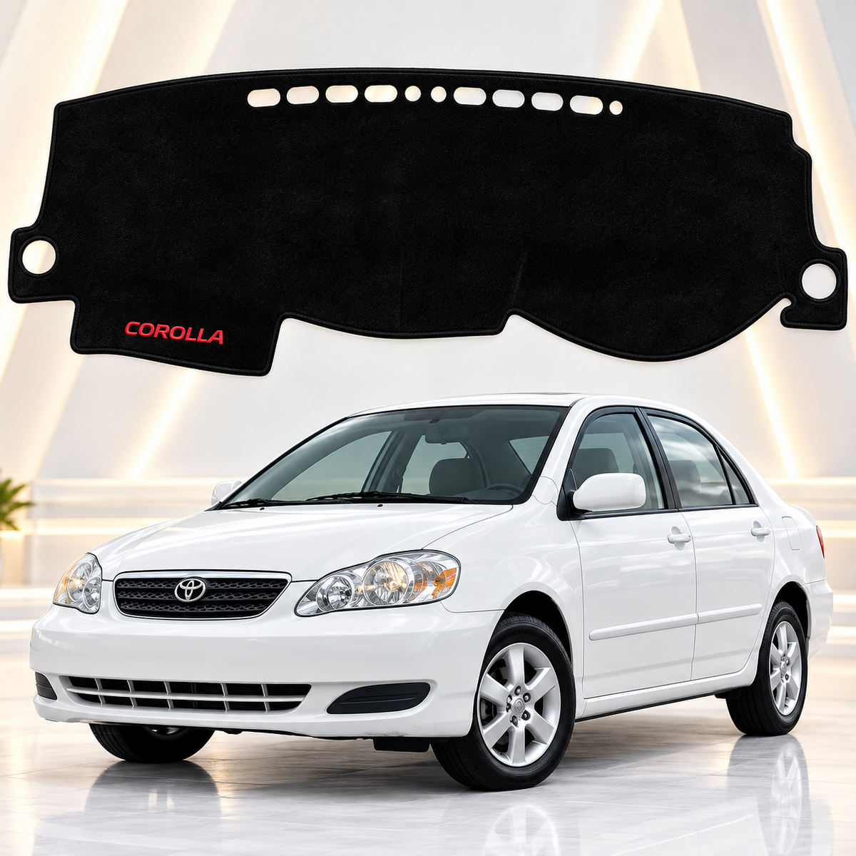 Toyota Corolla 2003-2007 Dashboard Mat Velvet Non-Slip Dash Cover – Custom Fit Sun Protection