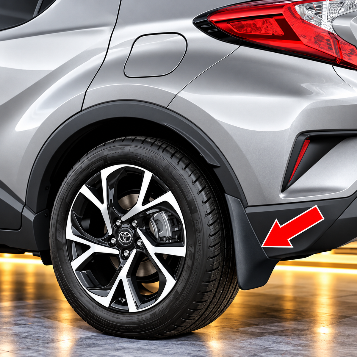 Toyota CHR 4pcs Black Mud Flaps