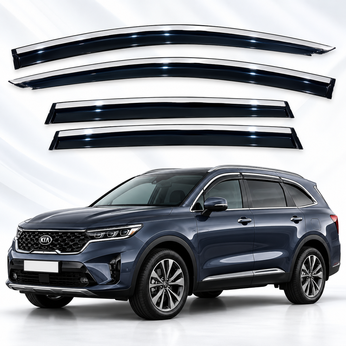 Kia Sorento 2021-2024 TXR Air Press Sun Visor With Chrome