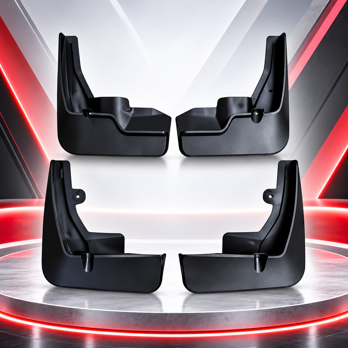 Peugeot 2008 4pcs Black Mud Flaps