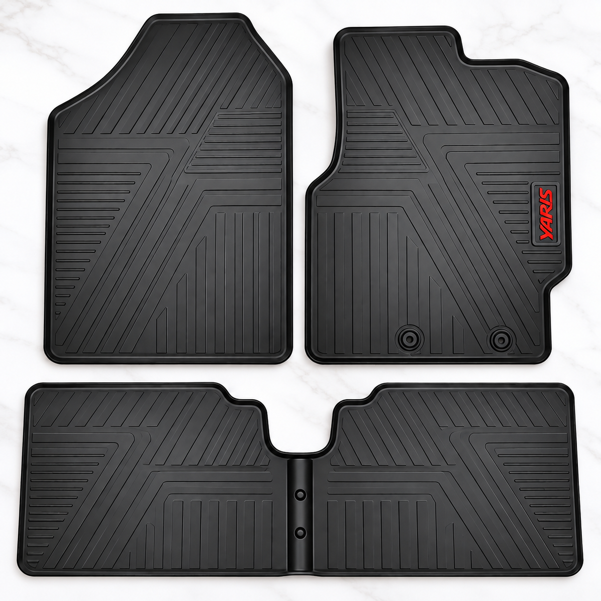 Toyota Yaris 2018-2024 Latex Matts Black - Rubber Matts