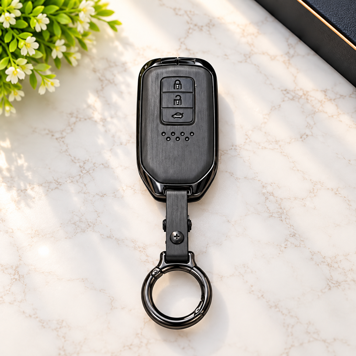 Honda Civic X 2016-2021 Metal Leather Key Cover/Key Case/Remote Cover