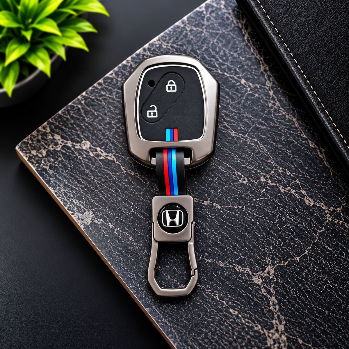 Honda City 2015-2020 BMW Style Metal Key Cover - Remote Cover