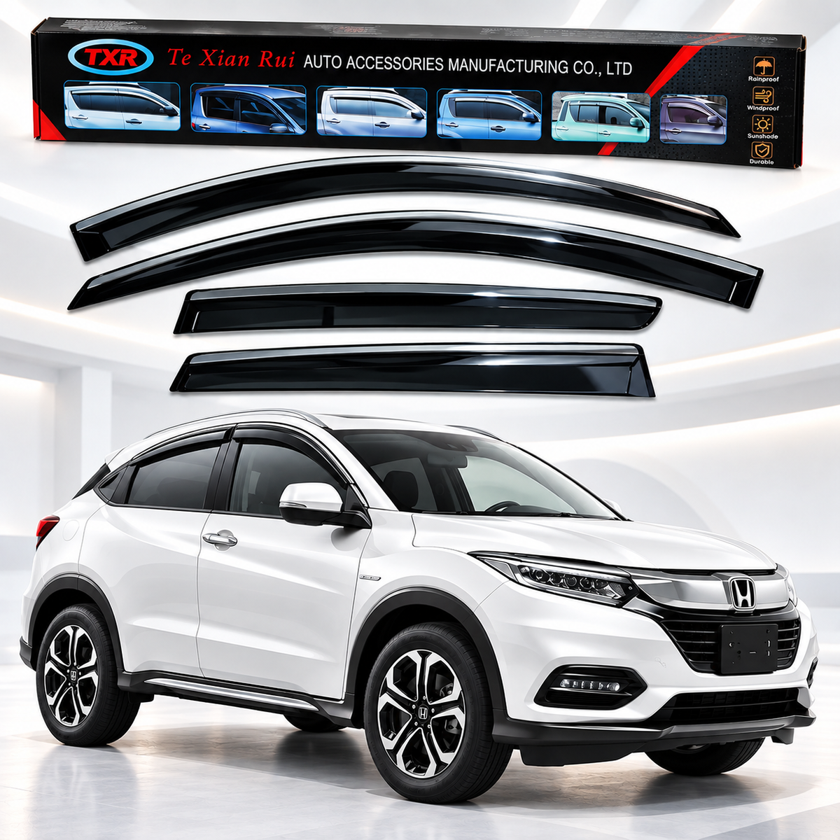 Honda Vezel 2013-2021 TXR Air Press Sun Visor With Chrome