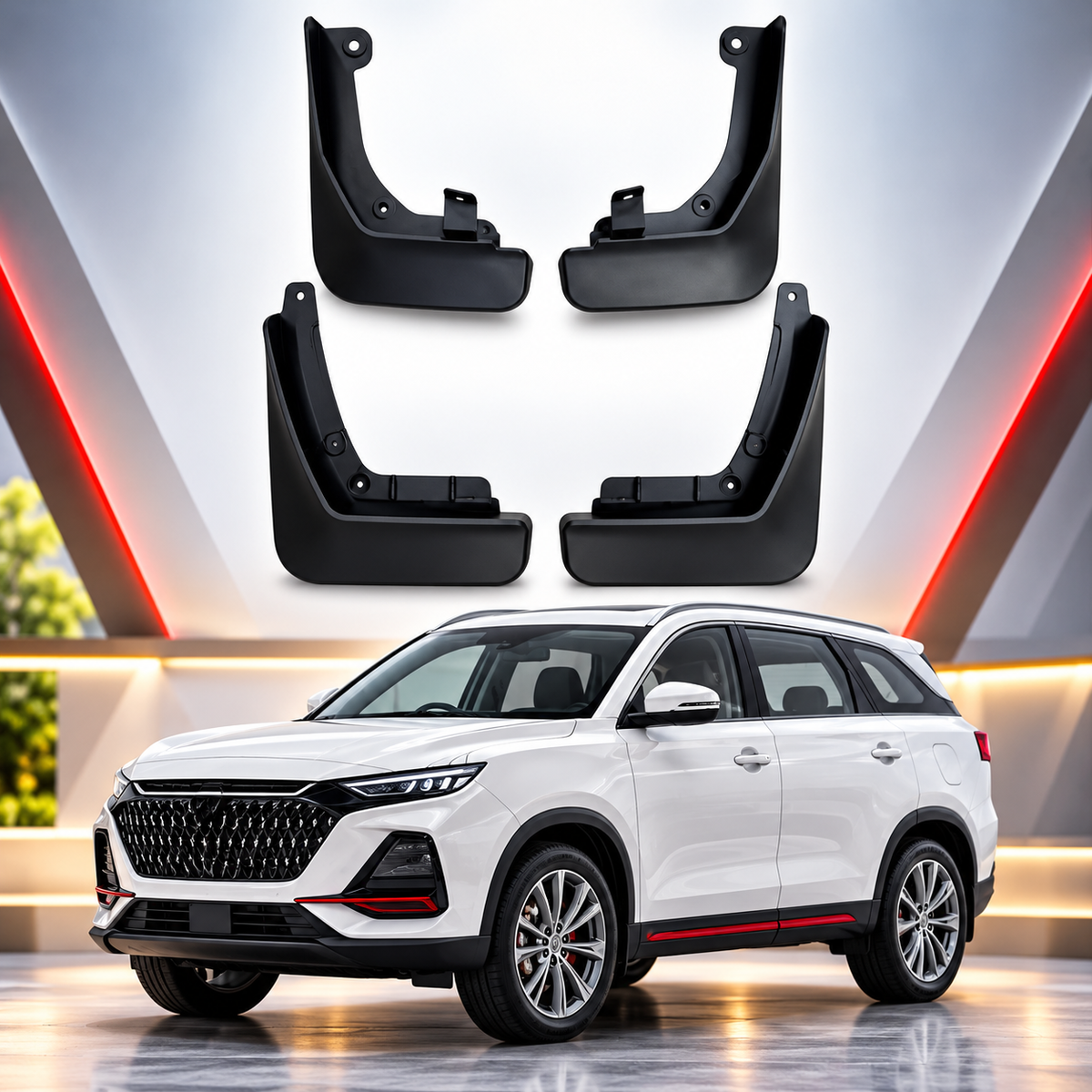 Oshan X7 4pcs Black Mud Flaps
