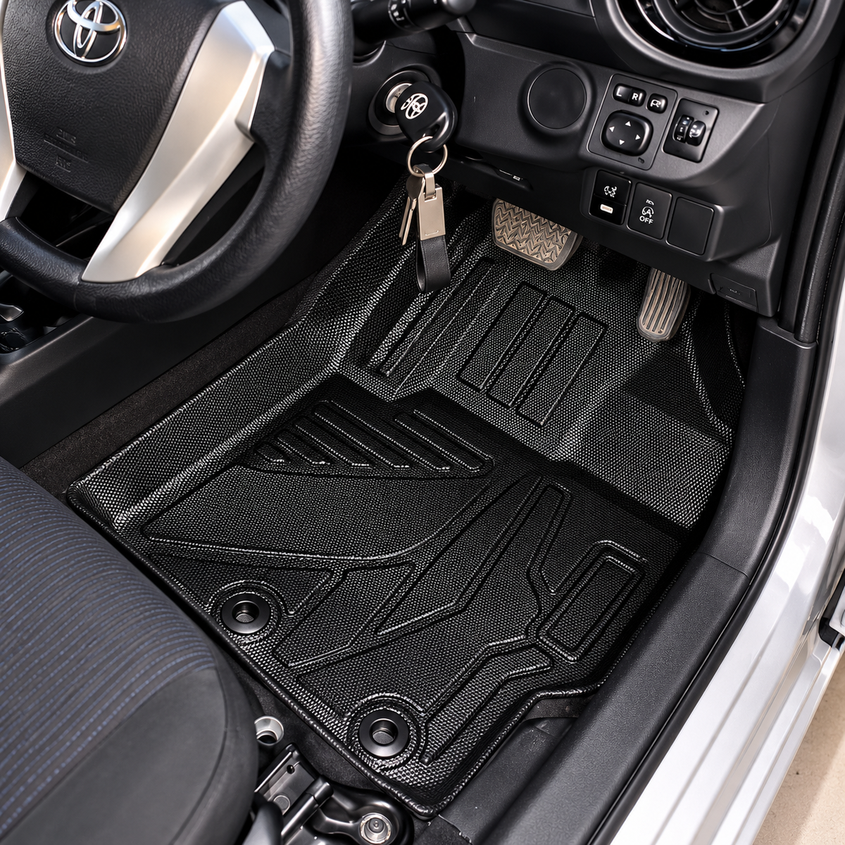 TPE Floor Mats for Toyota Aqua – Anti-Slip, Waterproof & Easy to Clean - Car Matts Interior