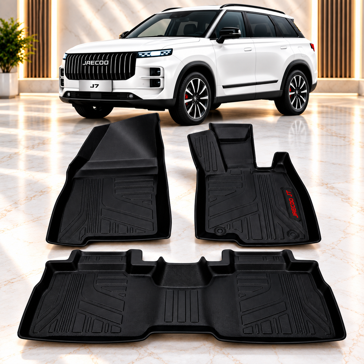 TPE Floor Mats for Jaecoo J7 – Anti-Slip, Waterproof & Easy to Clean - Car Matts Interior