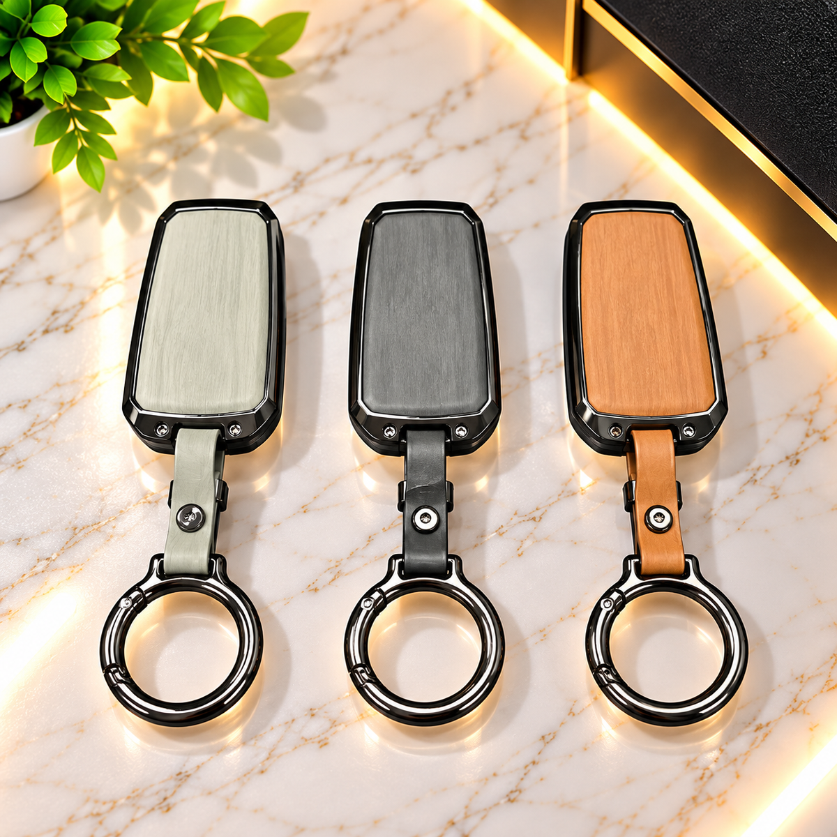 Toyota Grande Flip Metal Leather Key Cover/Key Case/Remote Cover