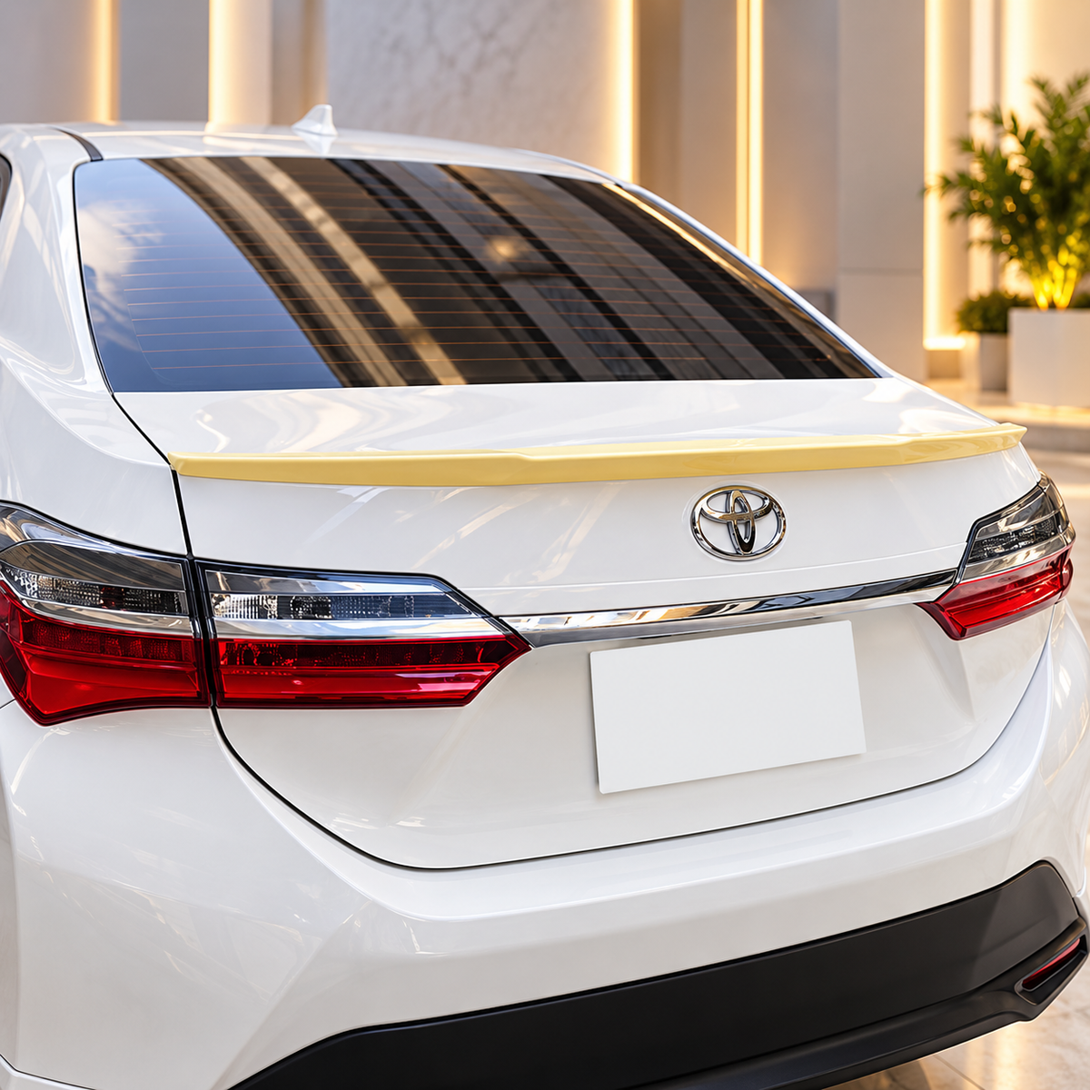 Toyota Corolla 2015-2017 Trunk Spoiler Lip Cut ABS Plastic - Diggi Spoiler Lip Cut ABS Plastic