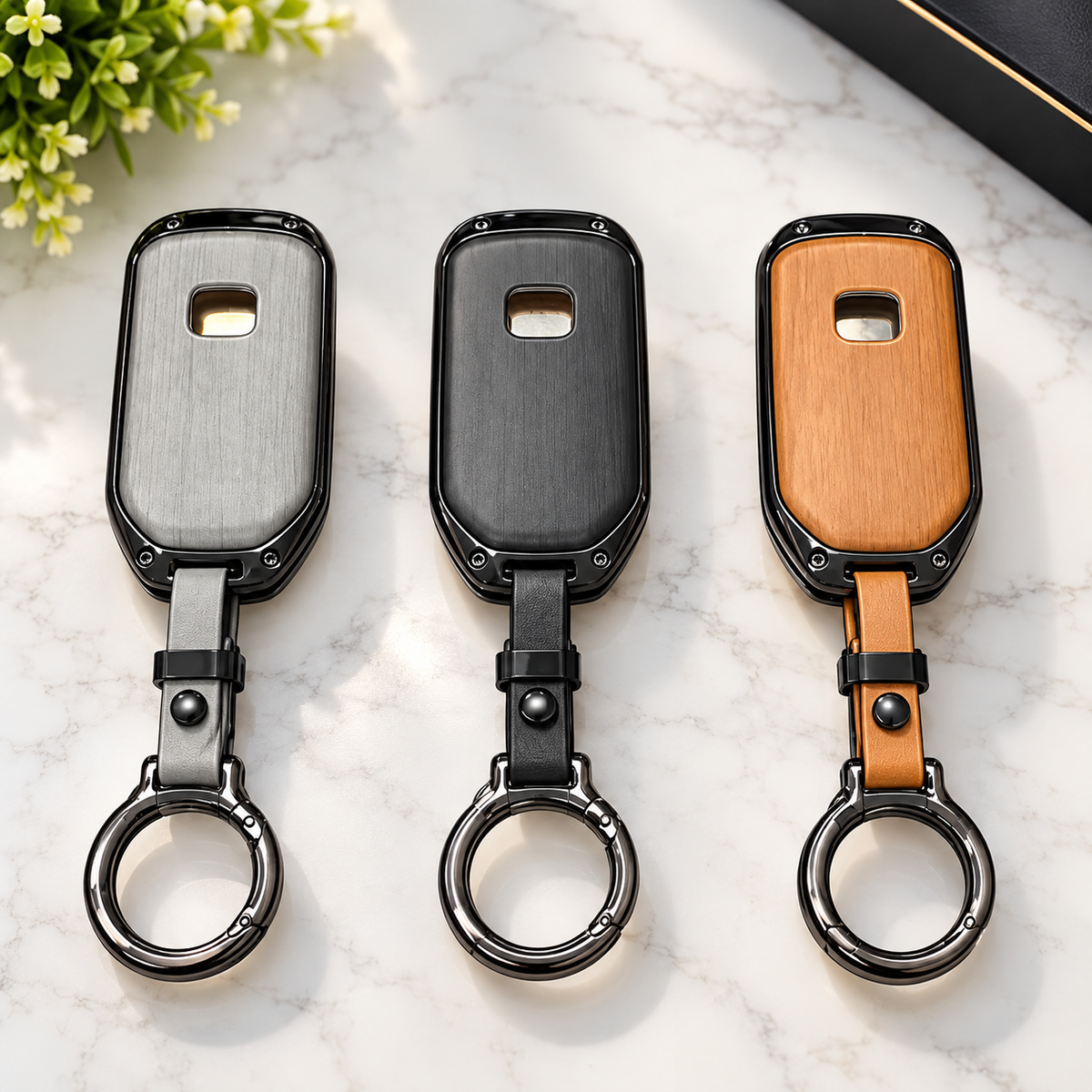 Honda Civic X 2016-2021 Metal Leather Key Cover/Key Case/Remote Cover