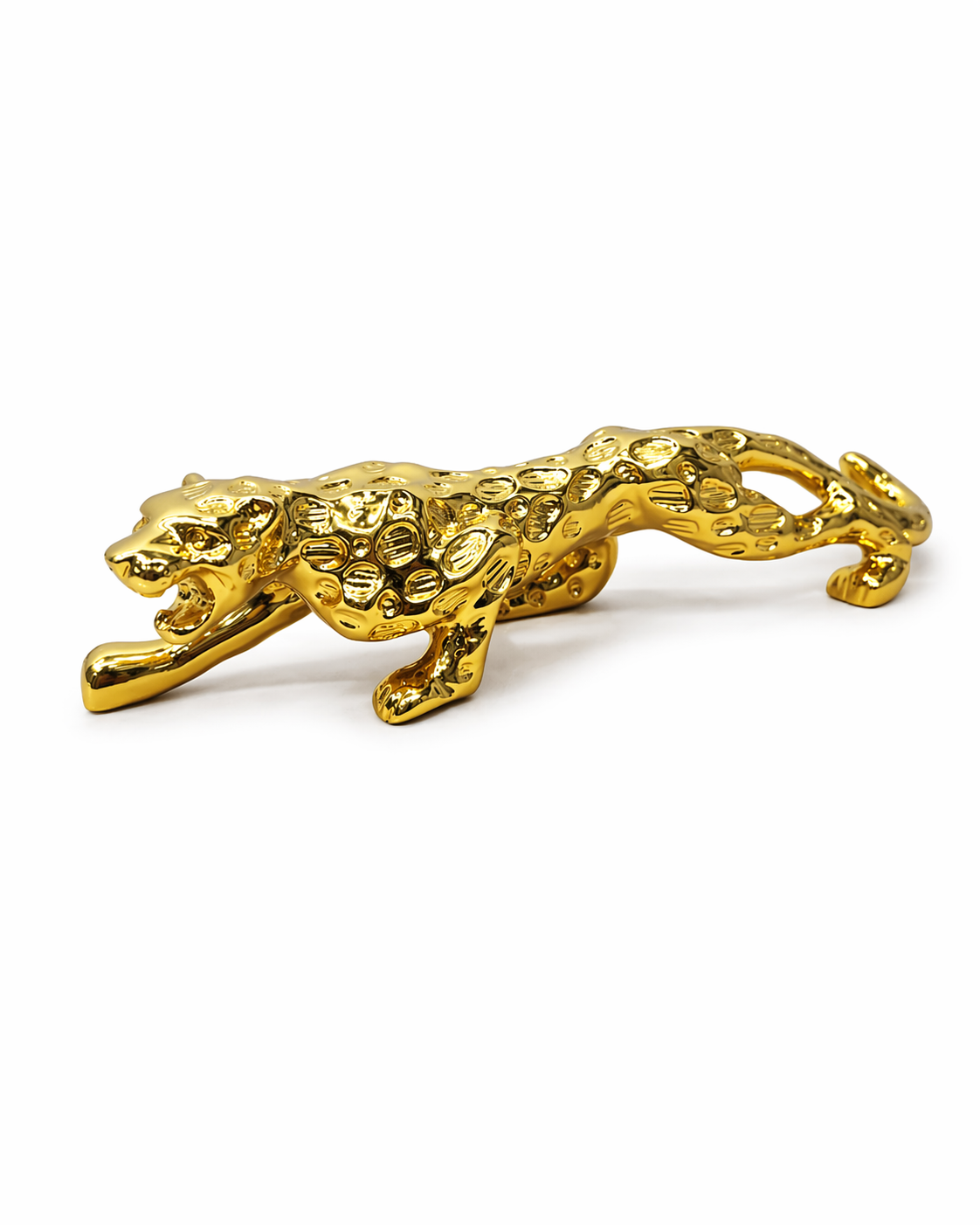 Gold Leopard Car Dashboard Decoration – Premium Interior Styling Accessory