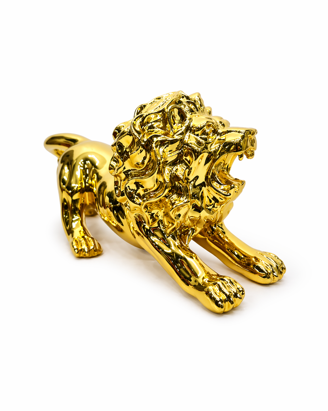 Gold Lion Car Dashboard Decoration – Premium Interior Styling Accessory