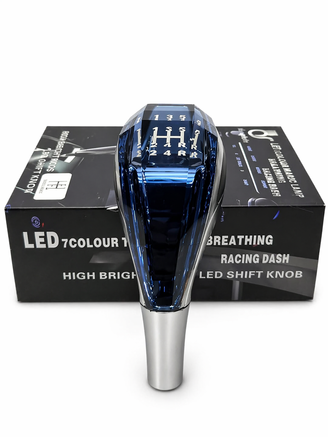 Diamond Style LED Gear Knob with Gear Numbering – Premium Car Interior Shifter