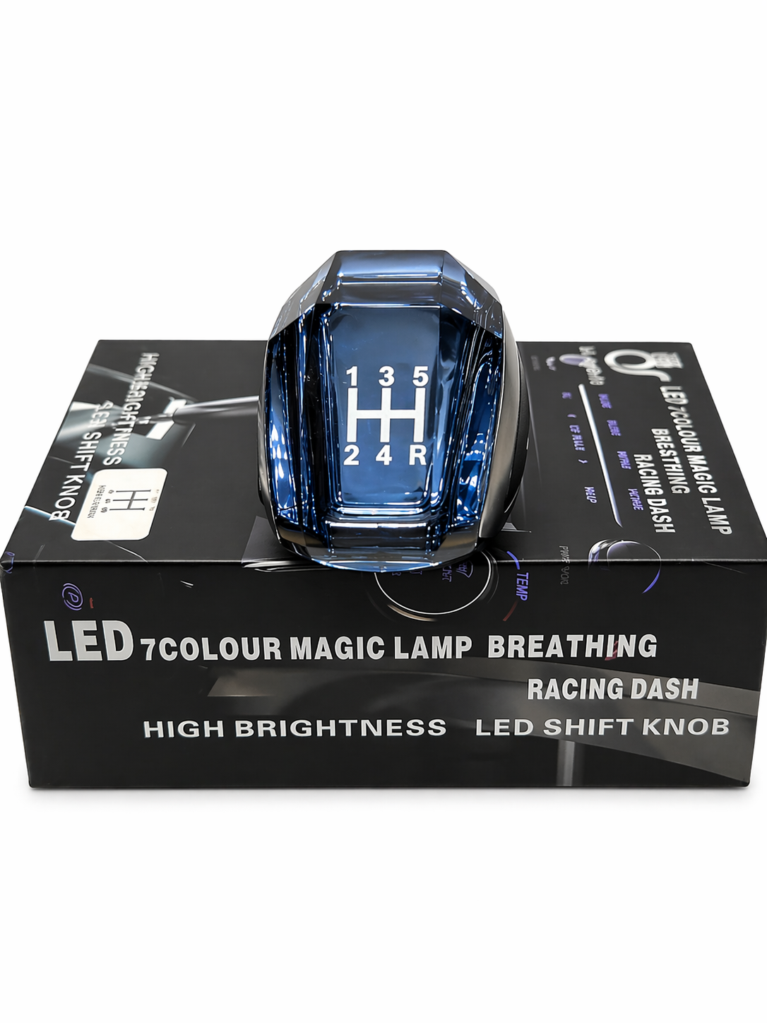 Diamond Style LED Gear Knob with Gear Numbering – Premium Car Interior Shifter