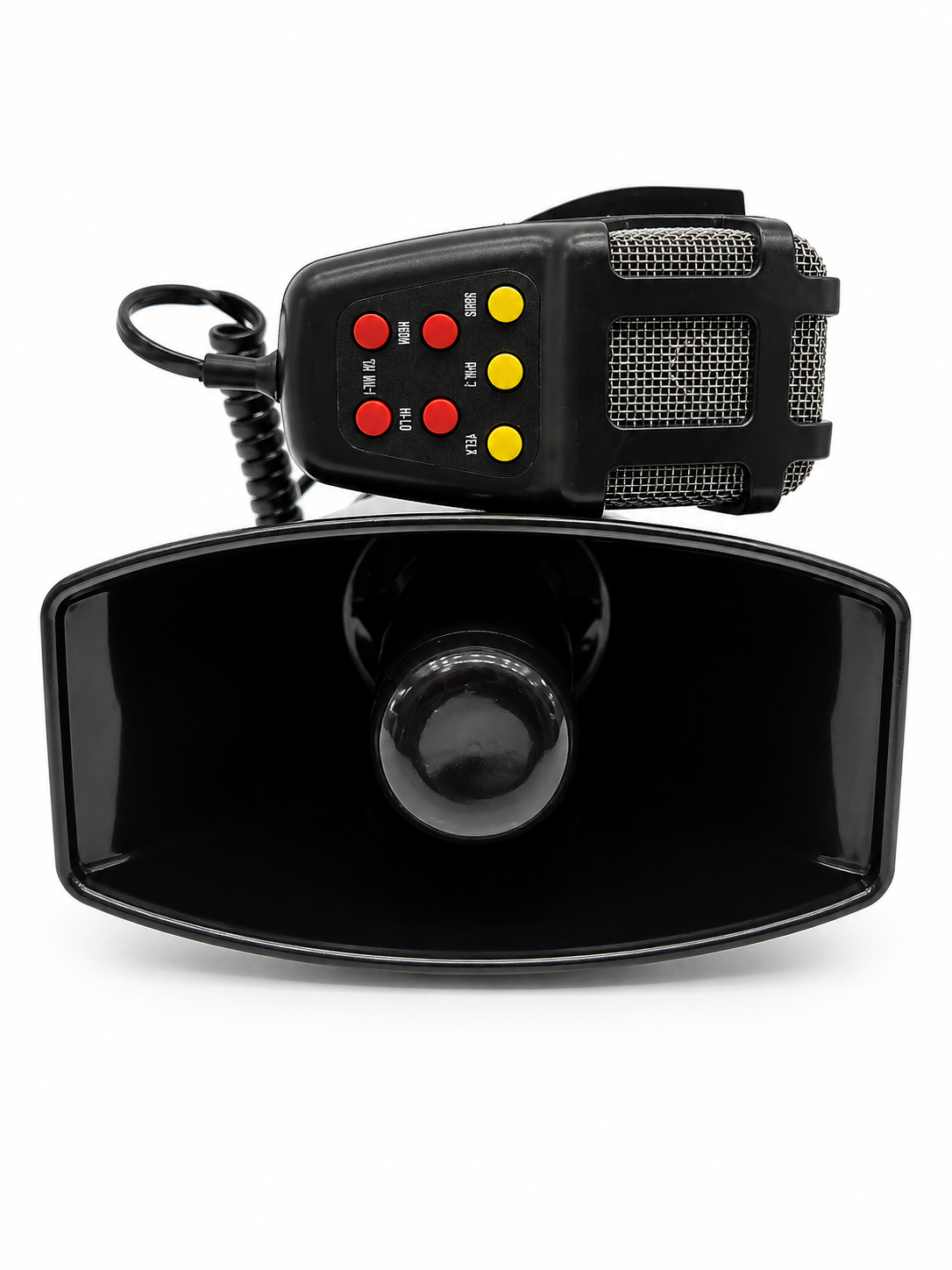 100W 7-Sound Police Siren with Microphone – Loud Emergency Horn System – 12V Universal