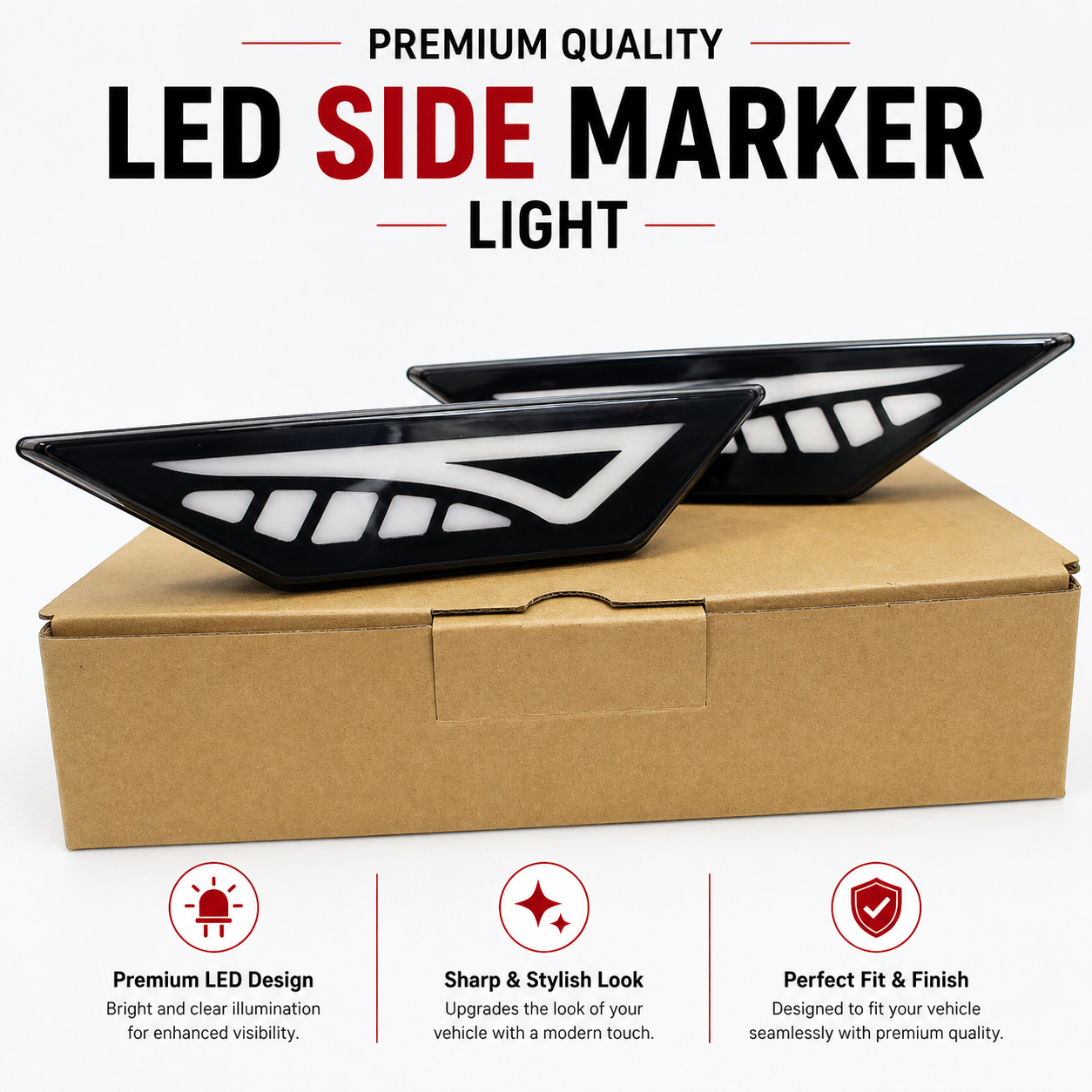 Honda Civic 2016–2021 Dynamic Fender Indicators – Dual Function Parking Light + Turn Signal – LED Sequential