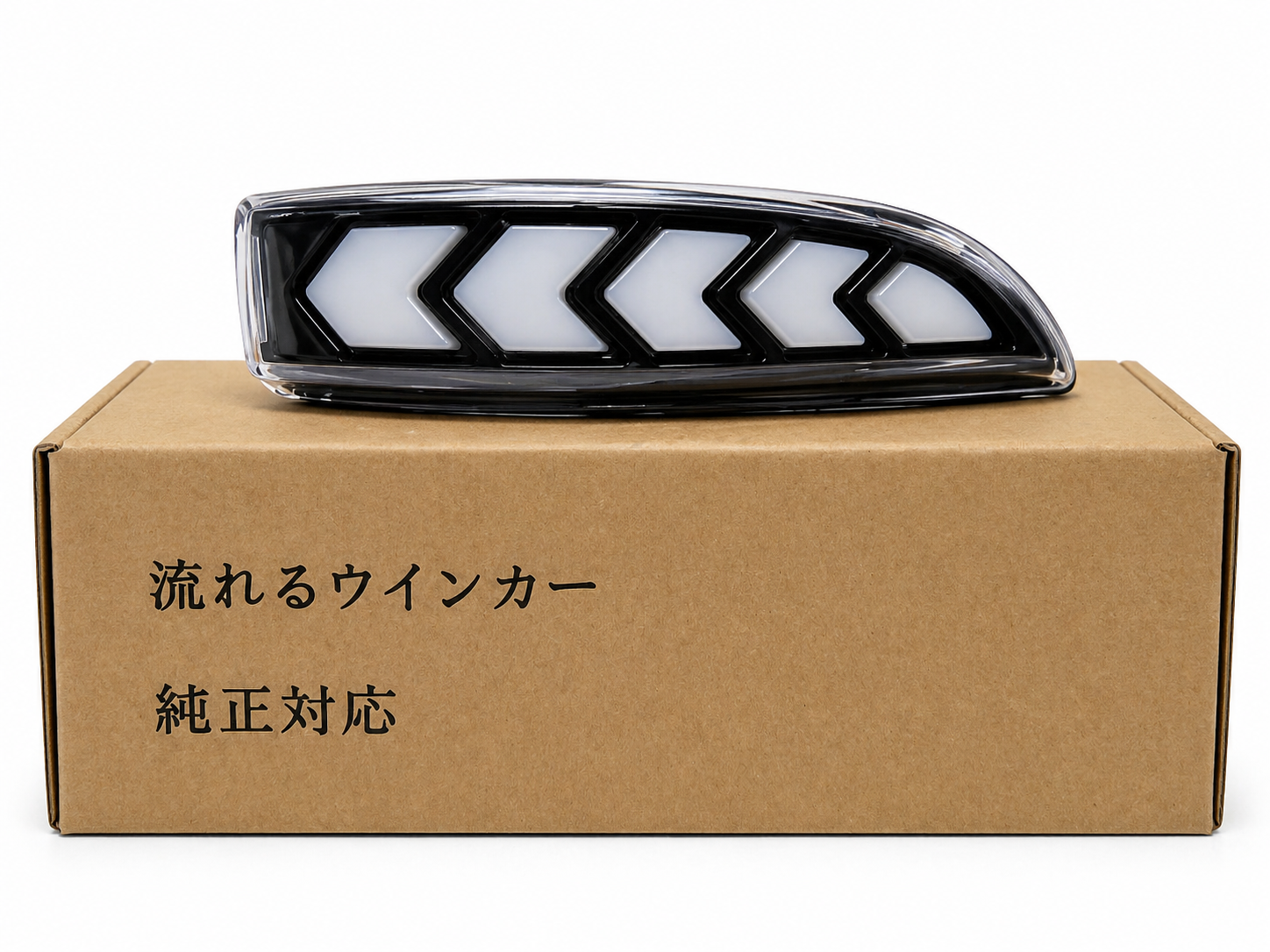 Toyota Corolla 2015–2026 Dynamic Arrow Style Side Mirror Indicators – Trasperent Sequential LED Turn Signal – 1 Pair