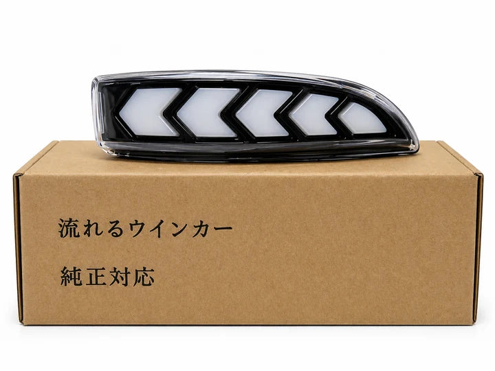 Toyota Yaris 2025-2026 Dynamic Arrow Style Side Mirror Indicators – Trasperent Sequential LED Turn Signal – 1 Pair