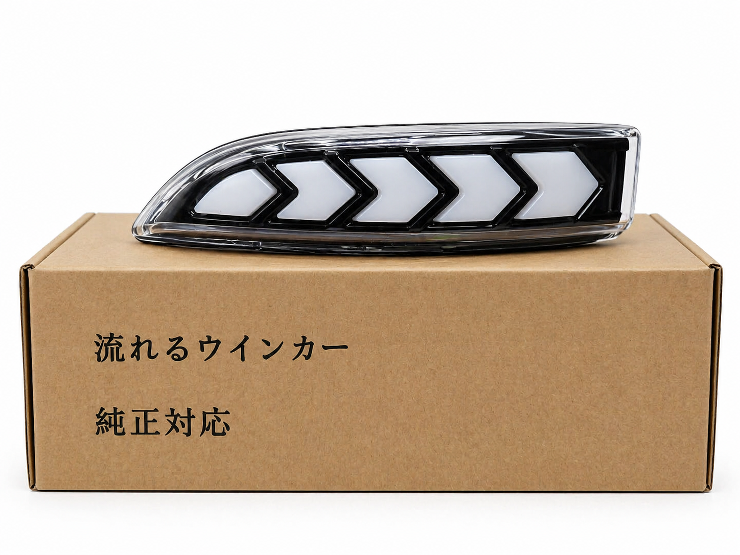 Toyota Corolla 2015–2026 Dynamic Arrow Style Side Mirror Indicators – Trasperent Sequential LED Turn Signal – 1 Pair