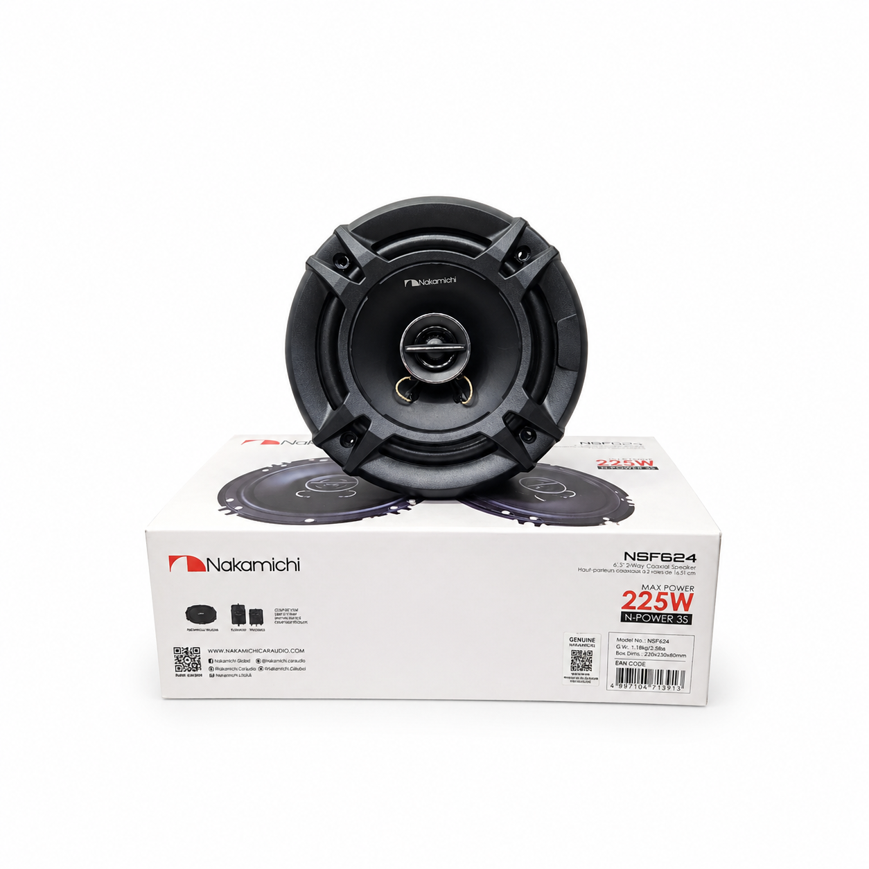 Nakamichi NSF624 6.5 Inch Car Coaxial Speakers | High Bass & Clear Sound Performance