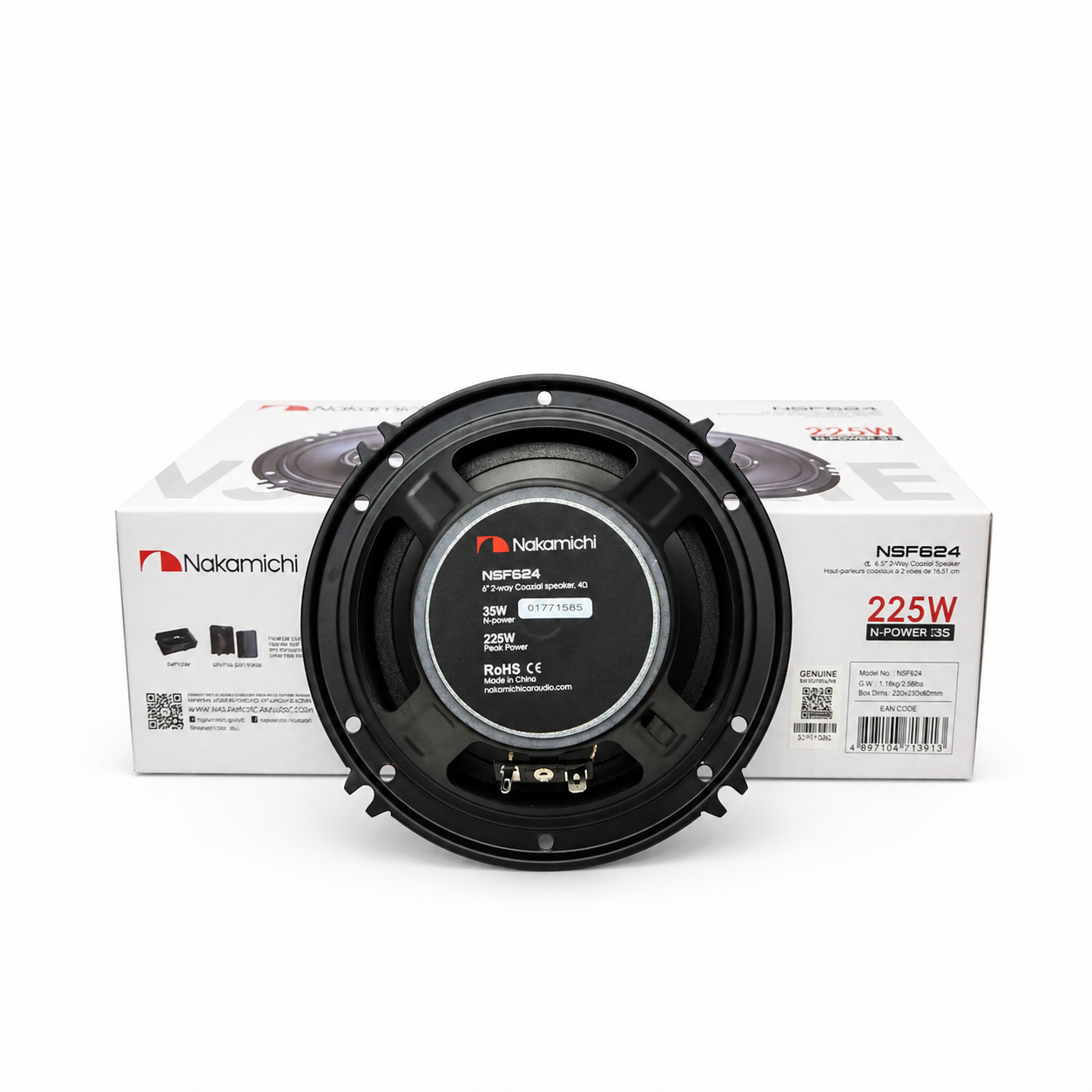 Nakamichi NSF624 6.5 Inch Car Coaxial Speakers | High Bass & Clear Sound Performance