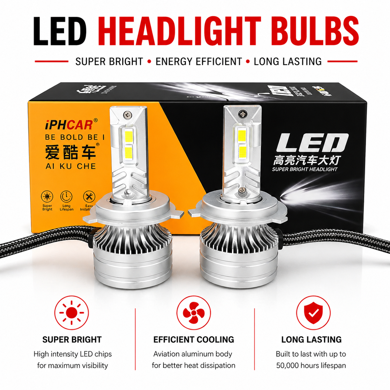 Nitro LED Headlight Bulbs H11 / 9005 / H4 – High Brightness Car Fog & Headlamp Upgrade