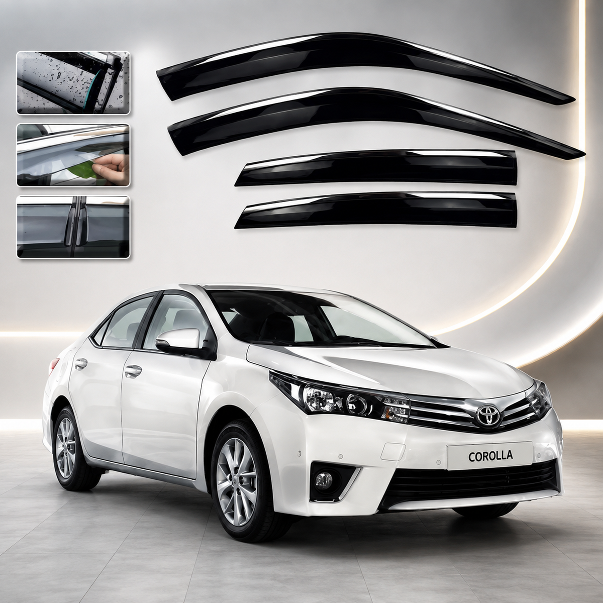 Toyota Corolla  2015-2026 TXR Air Press Sun Visor With Crome