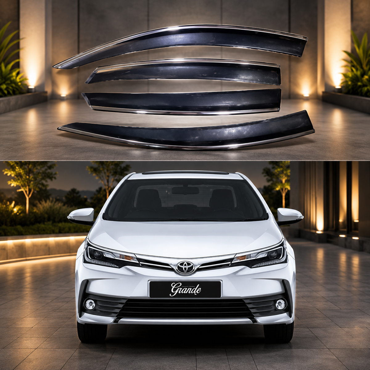 Toyota Corolla  2015-2026 TXR Air Press Sun Visor With Crome
