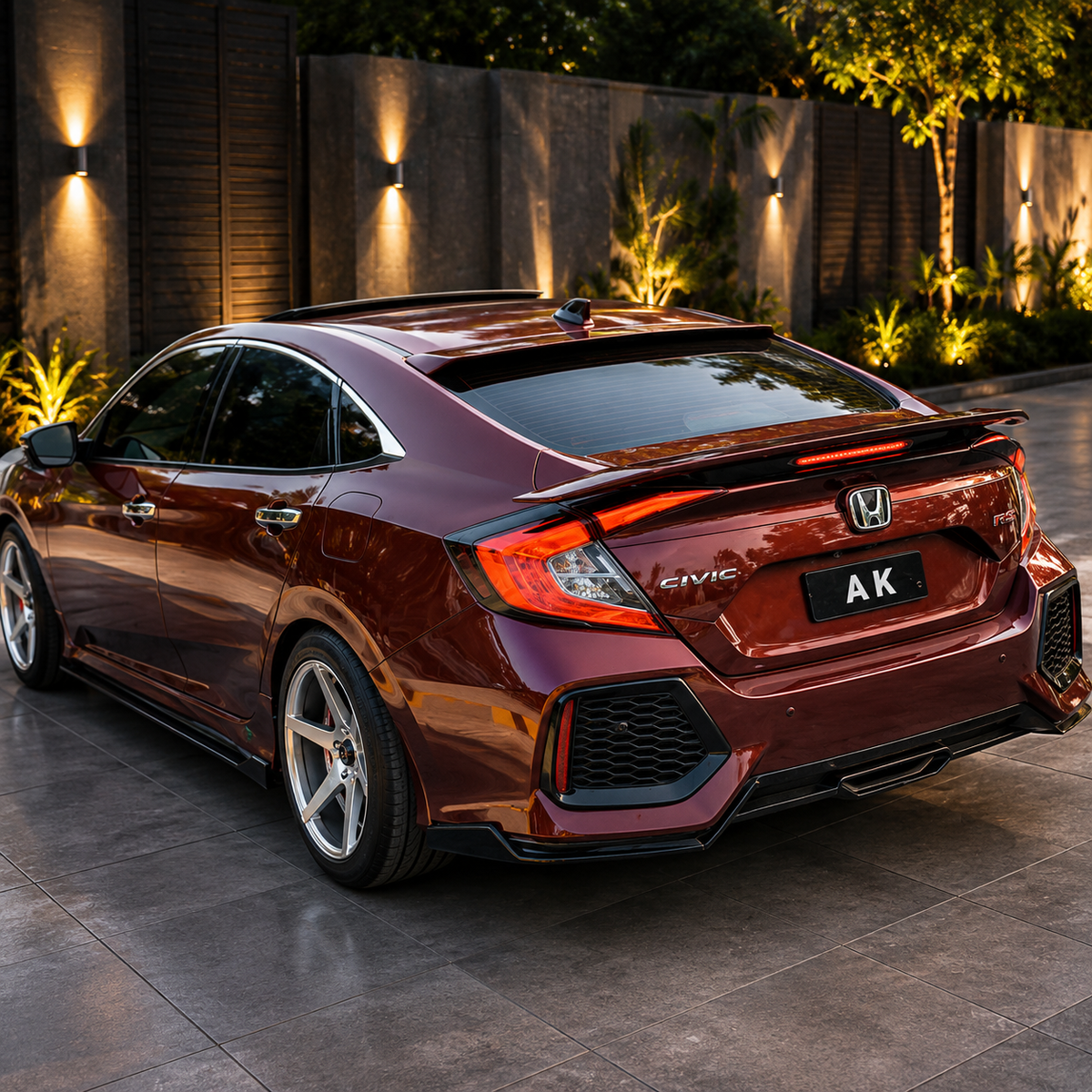 Honda Civic X 2016-2021  Roof Spoiler  ABS Plastic