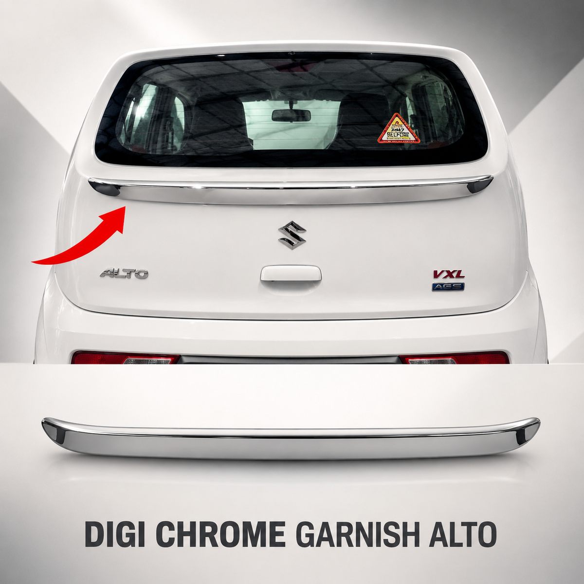 Suzuki Alto 2018-2026 Rear Trunk Chrome Garnish Premium Quality