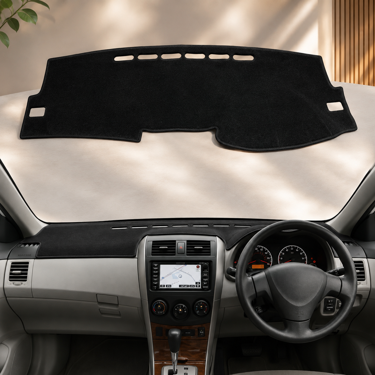 Toyota Corolla 2008–2011 Dashboard Mat Velvet Non-Slip Dash Cover – Custom Fit Sun Protection