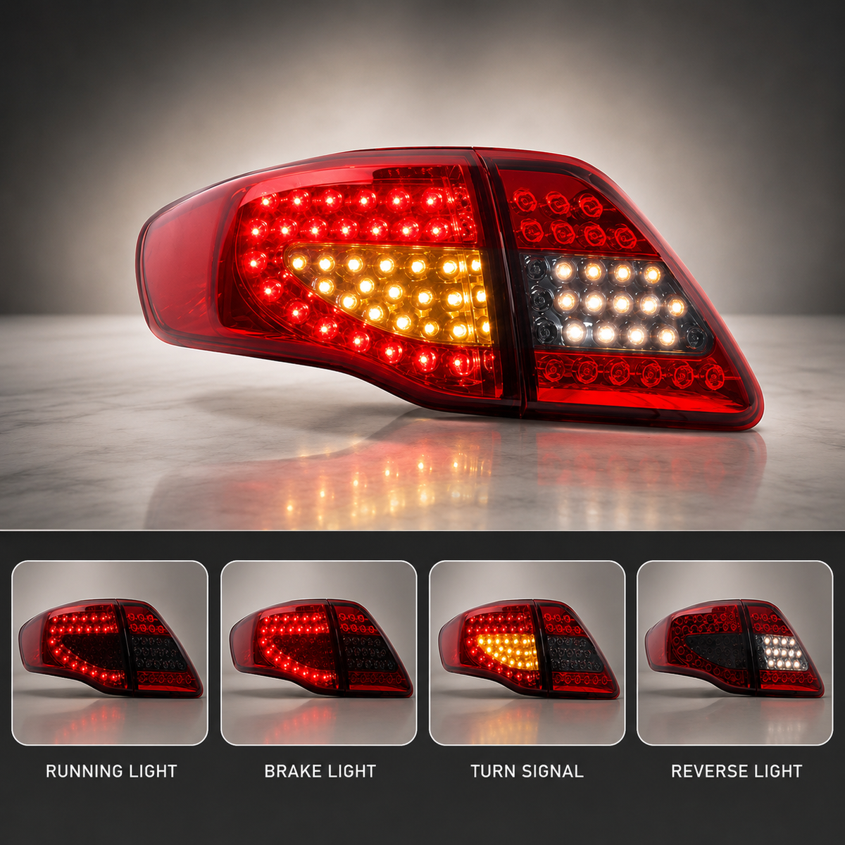 Toyota Corolla 2009-2011 Led Tail Lamps