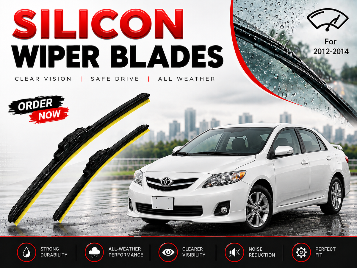 Toyota Corolla 2012-2014 Silicon Wiper Blade Complete Set