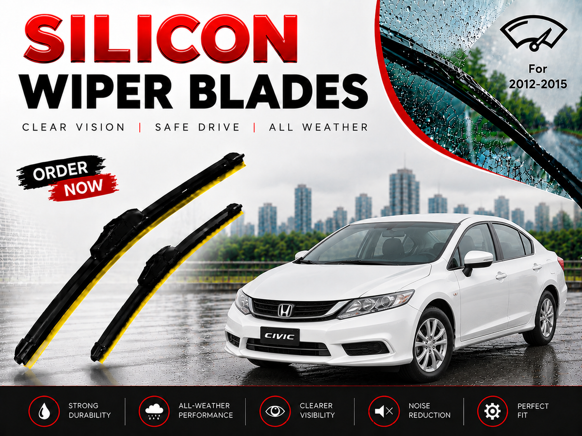 Honda Civic 2012-2015 Silicon Wiper Blade Complete Set